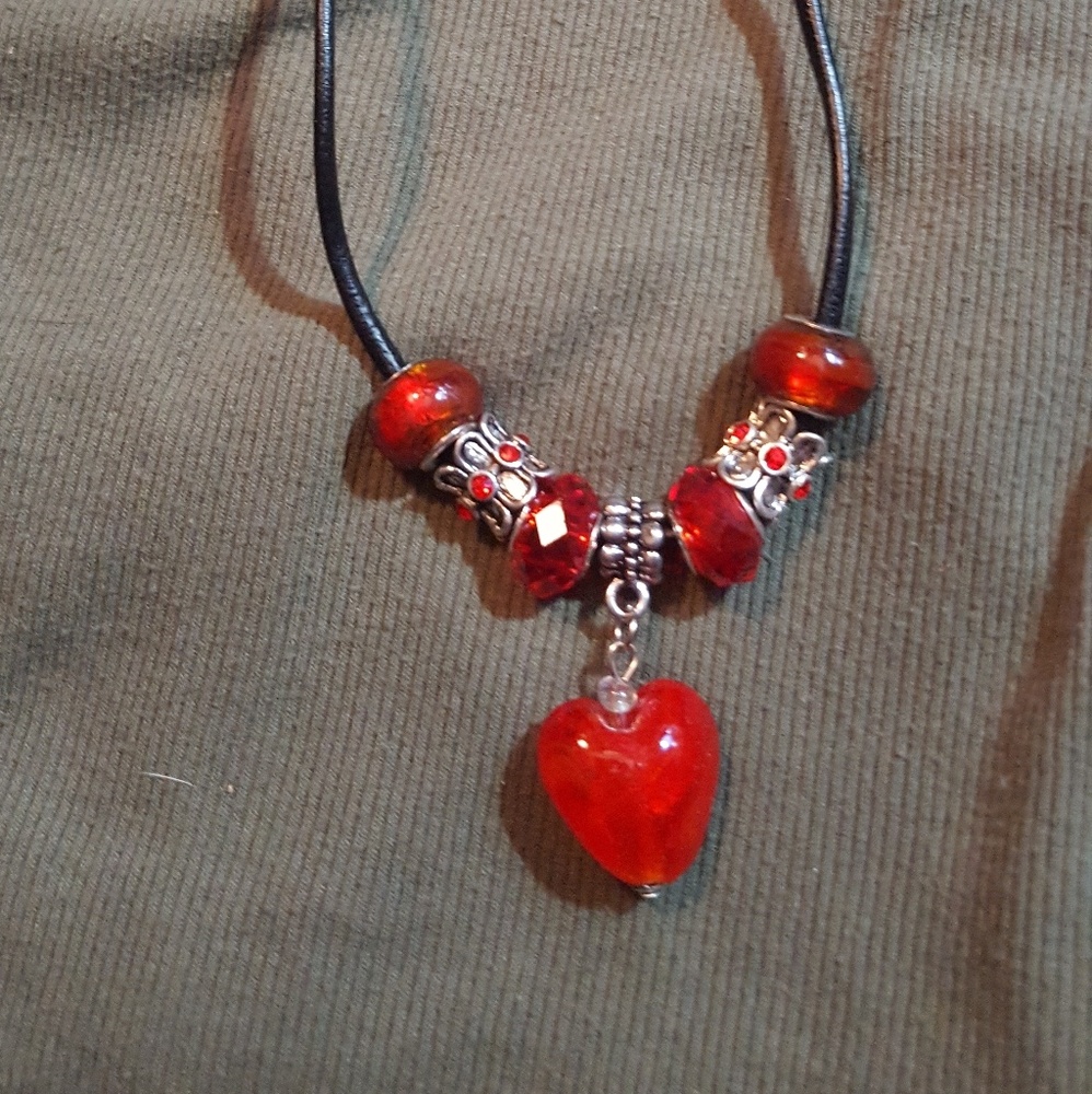 Heart beaded necklace
